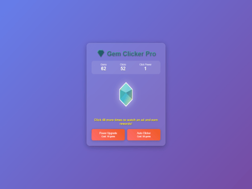 gem clicker pro gameplay preview