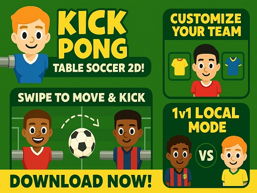 Kick Pong   Table Soccer - Free Online Sports Game