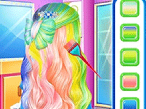 Princess Fashion Rainbow Hairstyle Design - Free Online Hypercasual Game