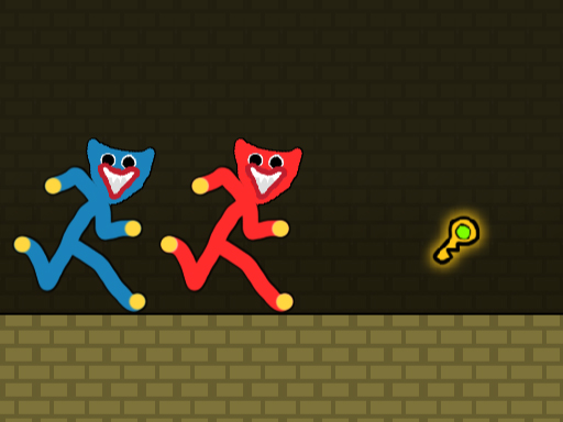 Red and Blue Stickman Huggy gameplay preview