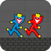 Red and Blue Stickman Huggy 2 - Free Online two-player Game